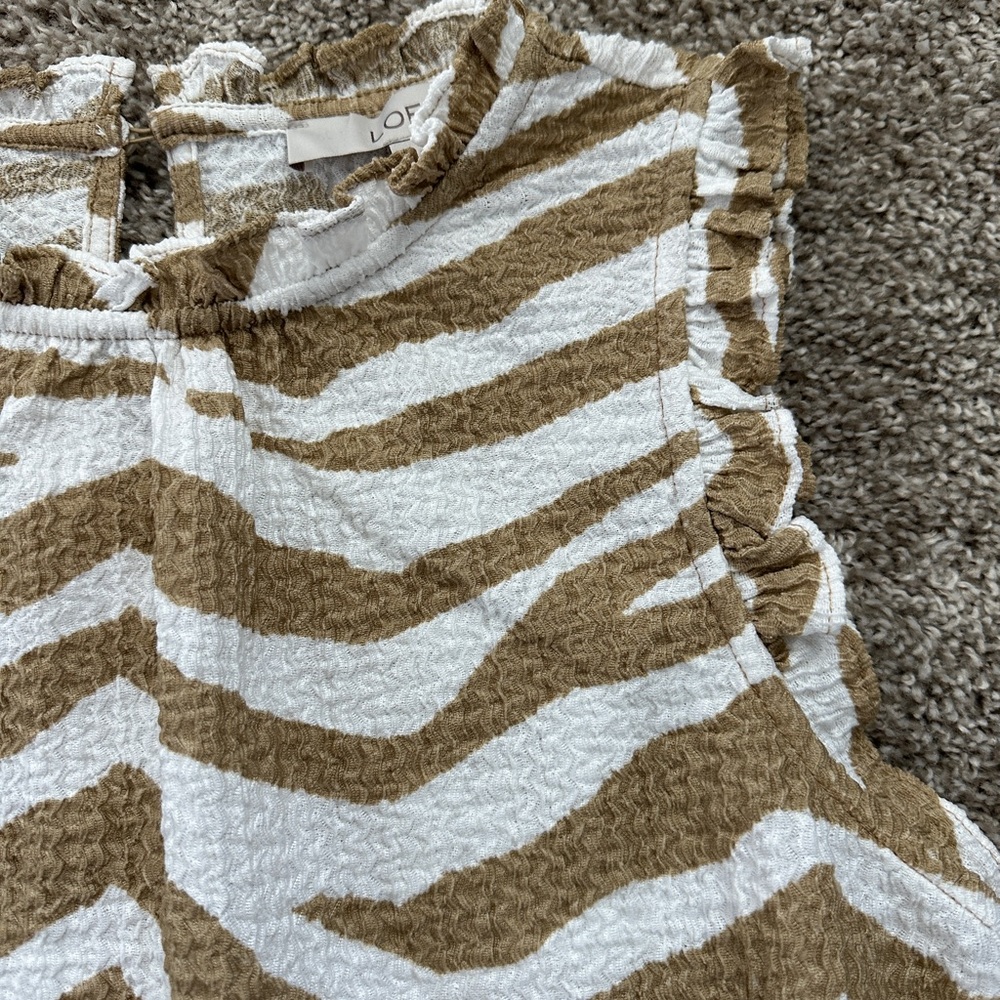 LOFT Zebra Print Shell Blouse - Picture 3 of 10